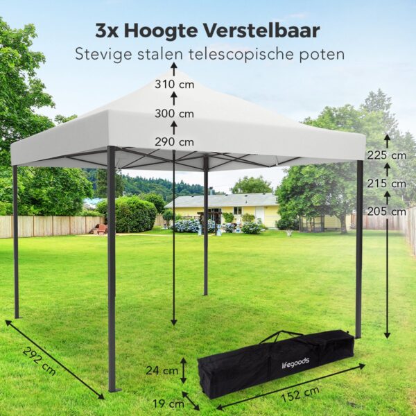 Easy Up Party Tent 3 x 3 meter - Afbeelding 2