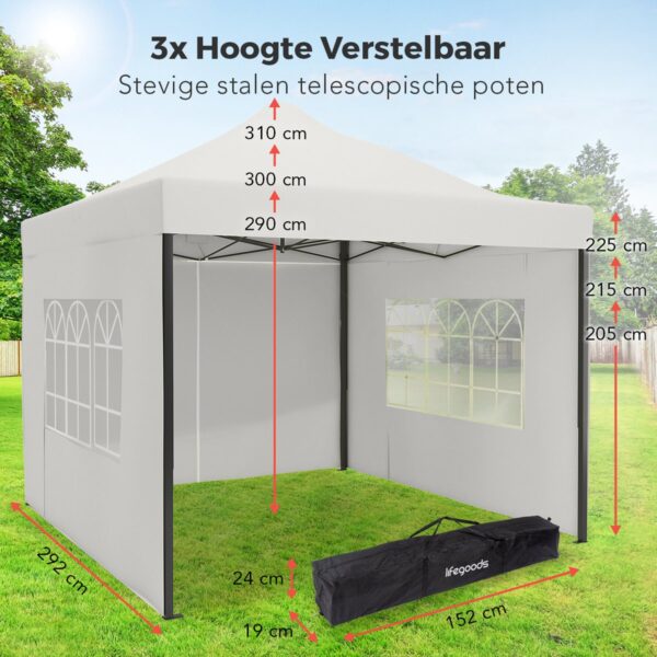 Easy Up Party Tent 3 x 3 meter - Afbeelding 8