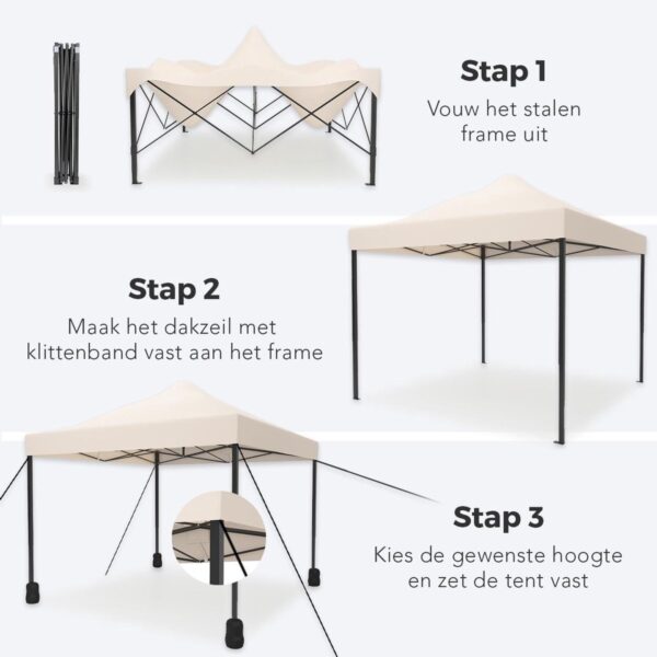 Easy Up Party Tent 3 x 3 meter - Afbeelding 5