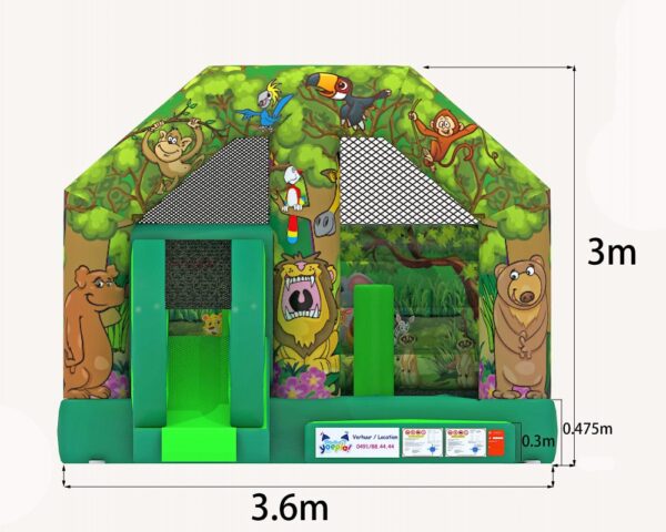 Springkasteel Jungle met glijbaan - Afbeelding 4