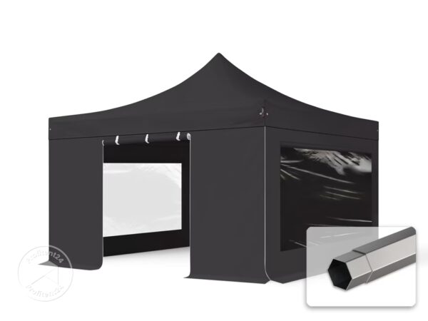 huur easy up partytent 4x4 met zijwanden