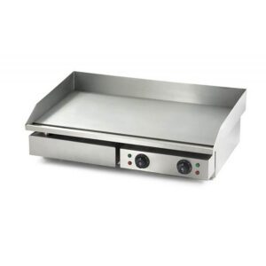 Professionele elektrische bakplaat (73cm breed) huren bij FunPartyVerhuur in Poppel – ideale grillplaat voor horeca en feesten in regio Turnhout en Ravels.