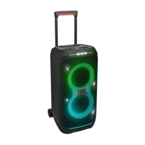 JBL PartyBox Stage 320 huren bij FunPartyVerhuur in Poppel - krachtige mobiele party speaker met verlichting voor feesten in de regio Turnhout.