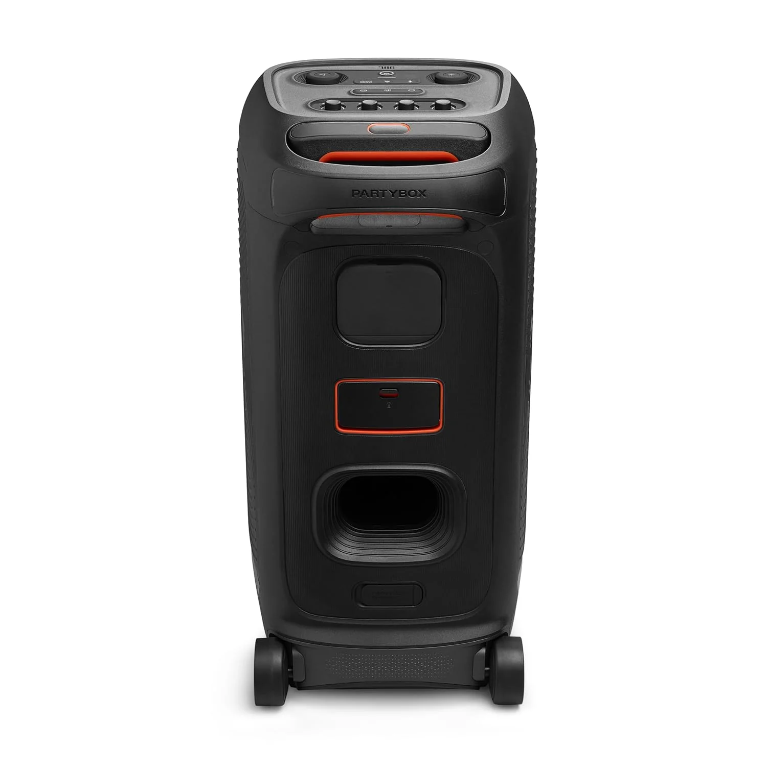 JBL PartyBox Stage 320 huren bij FunPartyVerhuur in Poppel - krachtige mobiele party speaker met verlichting voor feesten in de regio Ravels.