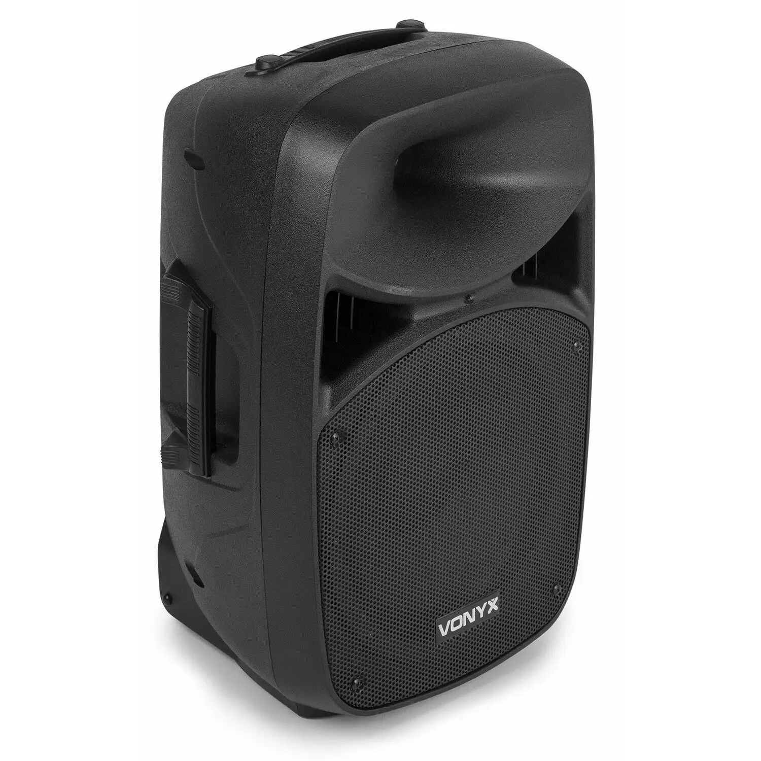 Actieve Bluetooth luidspreker met statief te huur bij FunPartyVerhuur in Poppel en regio Turnhout.