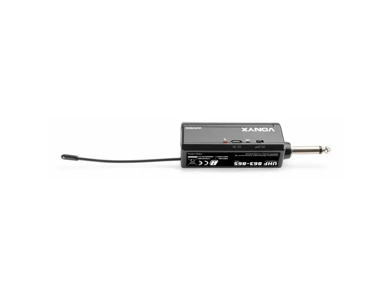 Draadloze handmicrofoon op batterijen voor aansluiting op actieve luidspreker.