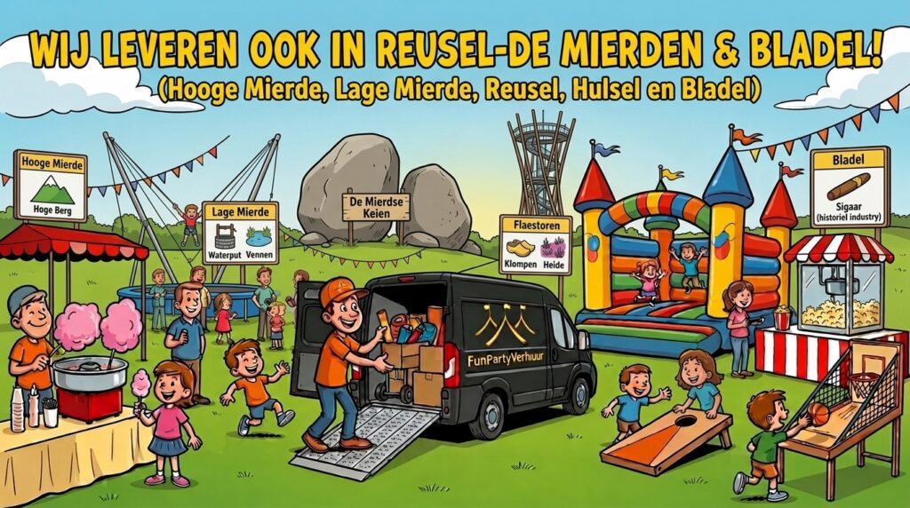 Feestmateriaal huren in Bladel, Reusel, Hooge-Mierde, Lage-Mierde en Hulsel